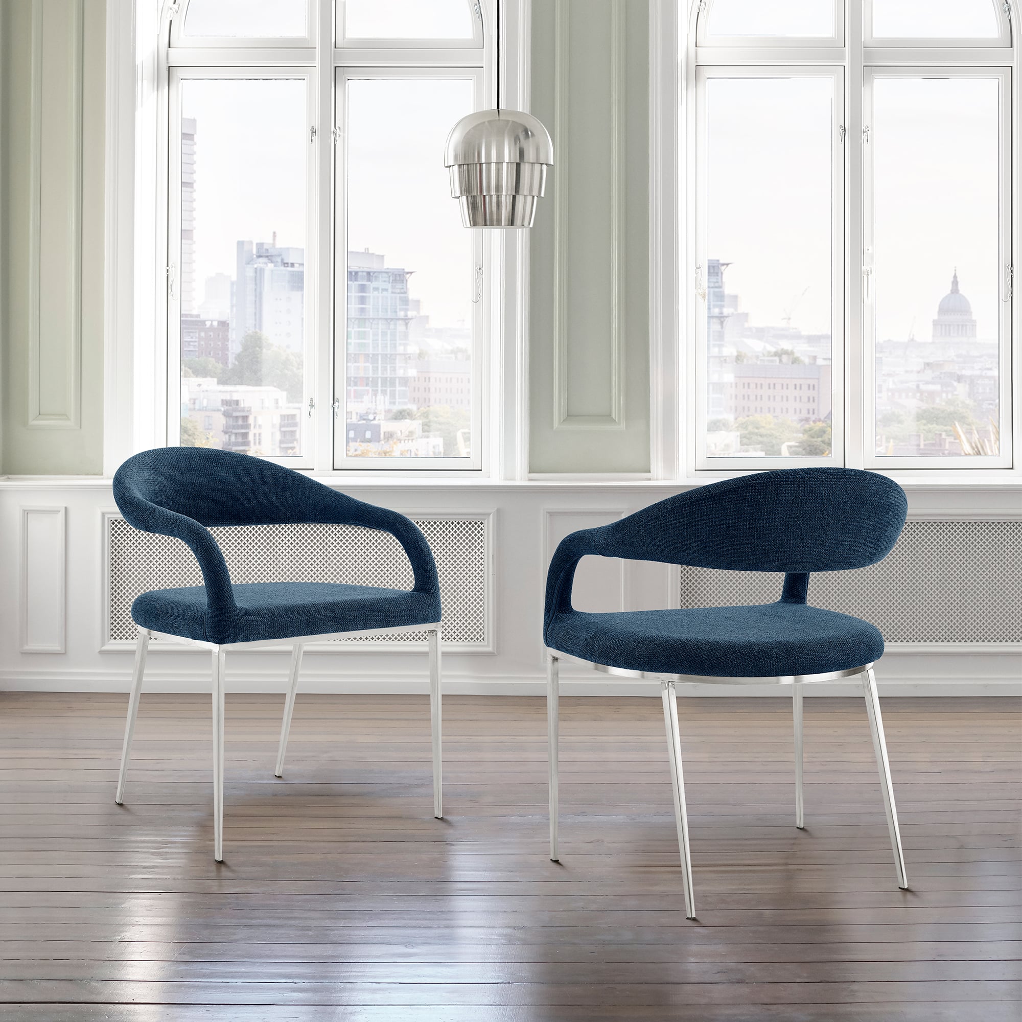 Armen Living Morgan Upholstered Dining Chairs