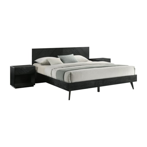 Contemporary King 3-Piece Wood Bedroom Set
