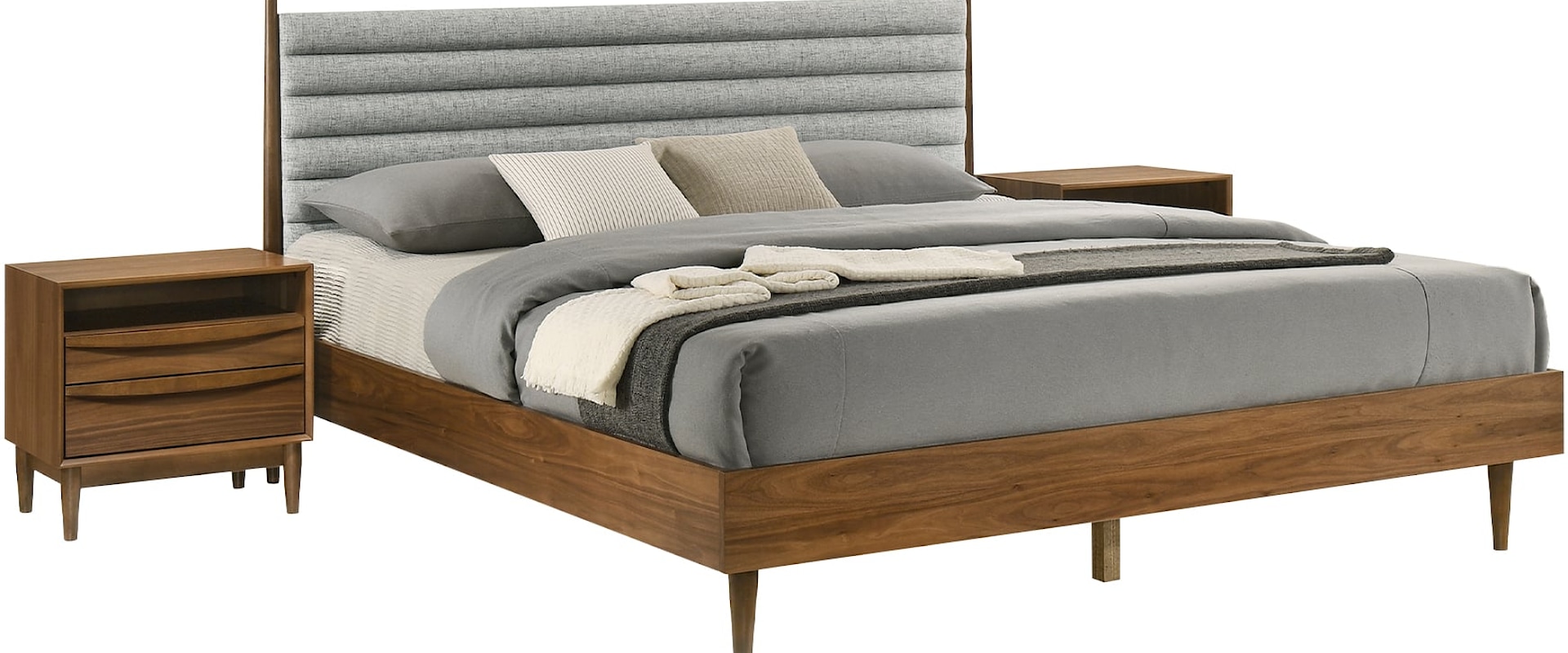 Contemporary King 3-Piece Wood Bedroom Set
