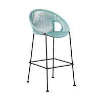 Casual 30" Indoor/Outdoor Bar Stool with Wasabi Rope