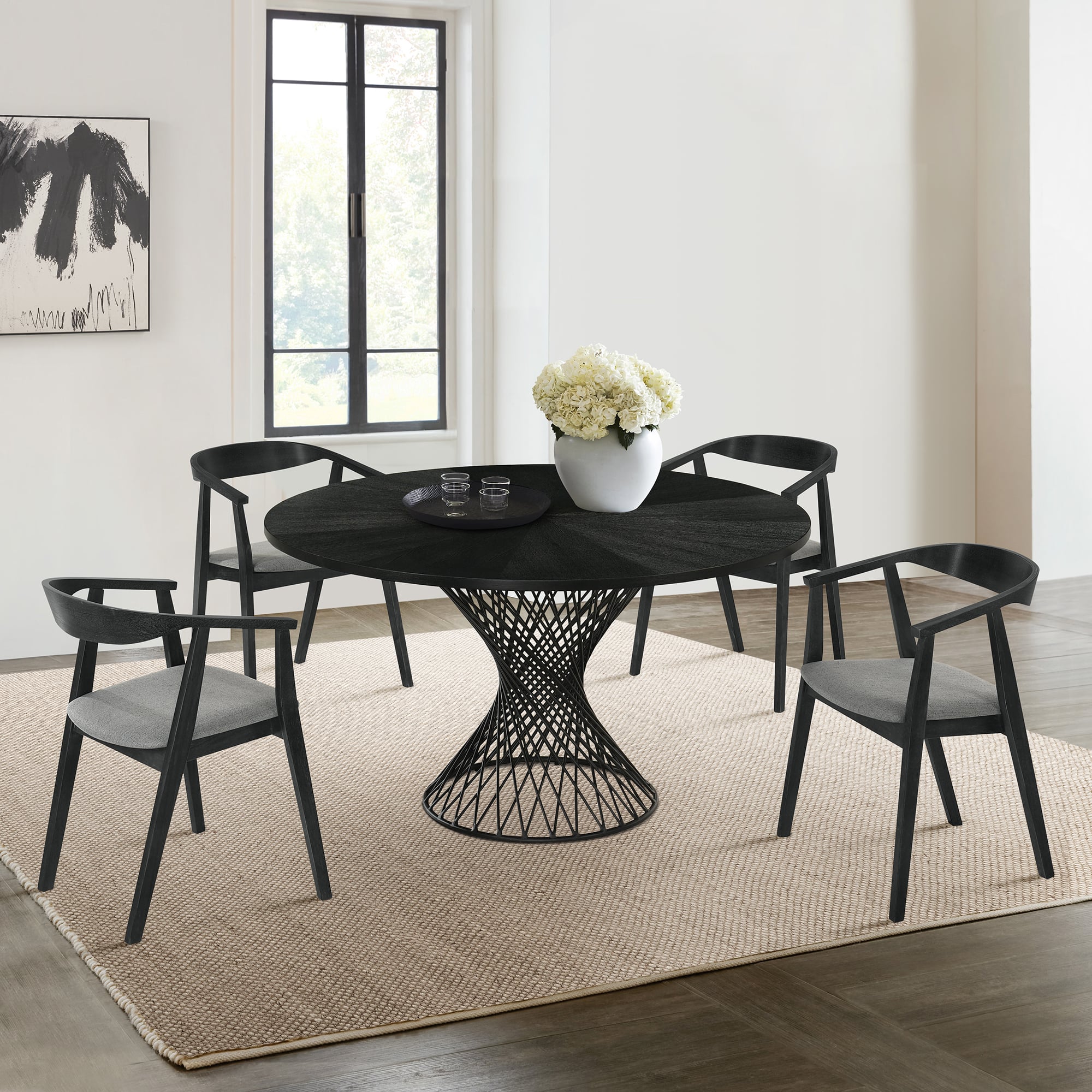 Armen Living Cirque / Santana Dining Set