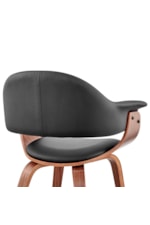 Armen Living Adalyn Contemporary Upholstered Dining Chair with Faux Leather