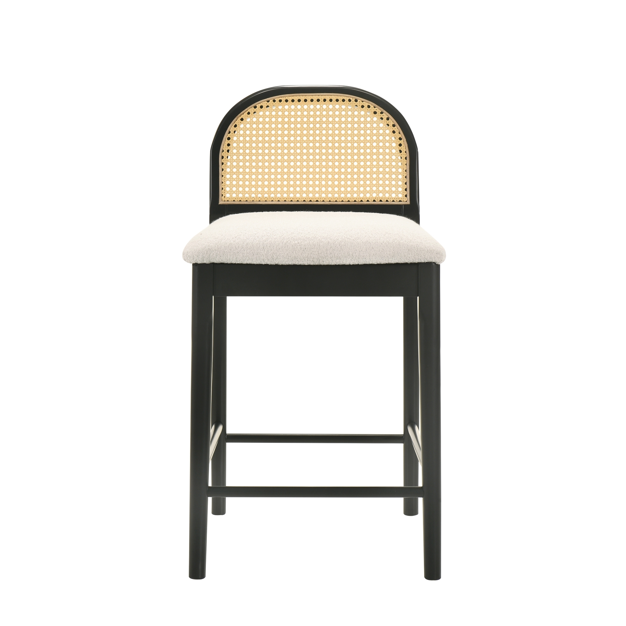 Rounded-Back Counter Stool w/Uph. Seat