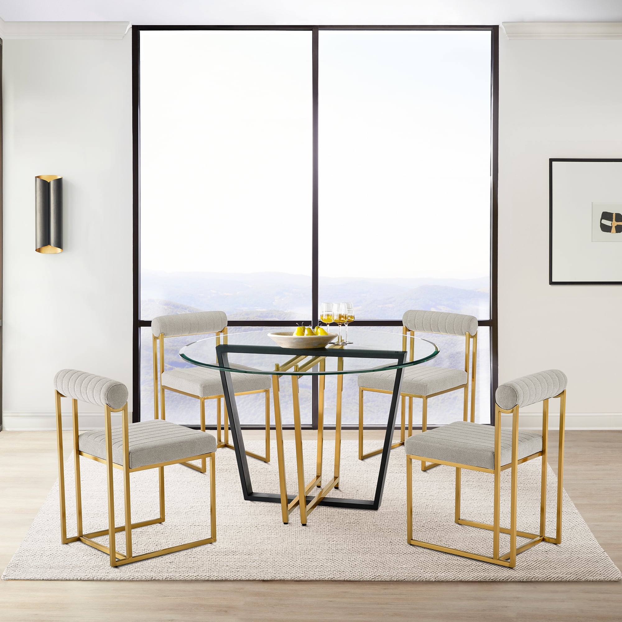 Armen Living Devi Round Dining Table