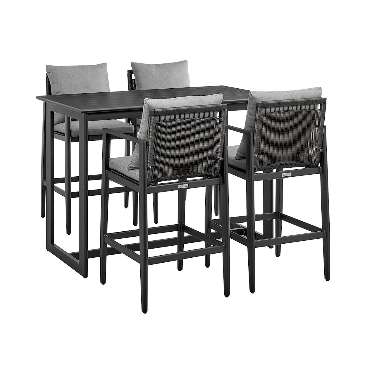 Armen Living Grand 5-Piece Outdoor Bar Set