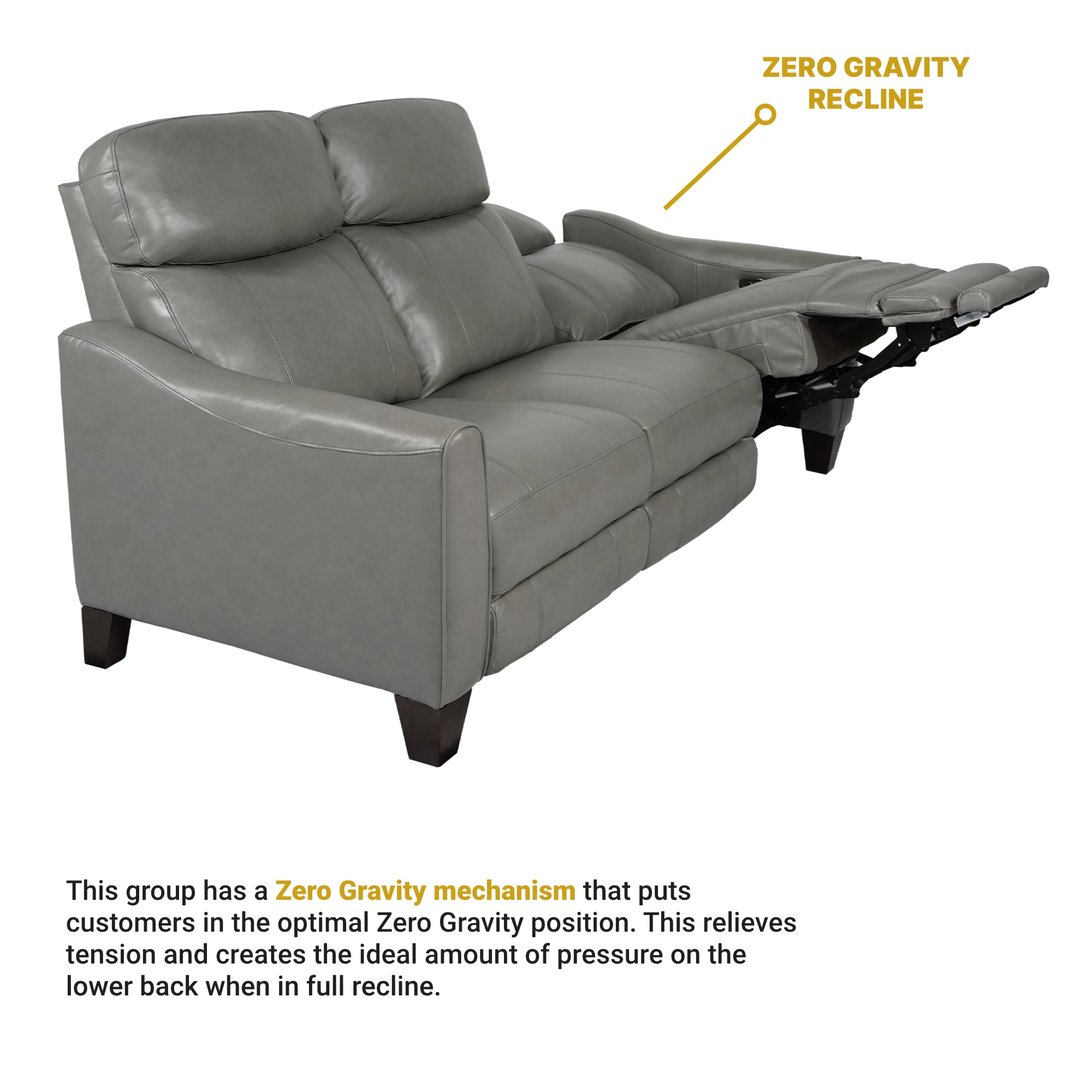 Armen Living Milos Power Reclining Sofa
