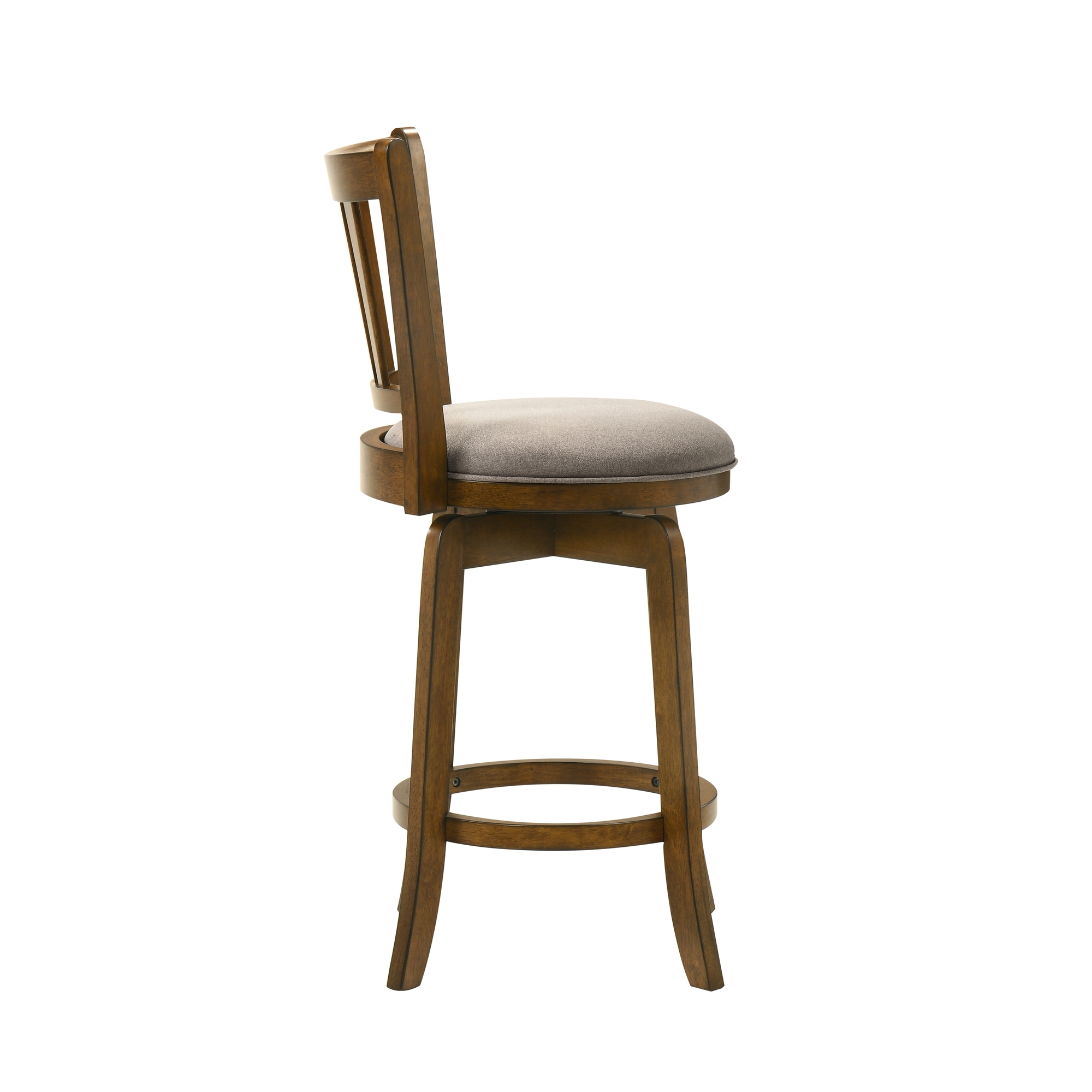 Slat-Back Swivel Counter Stool