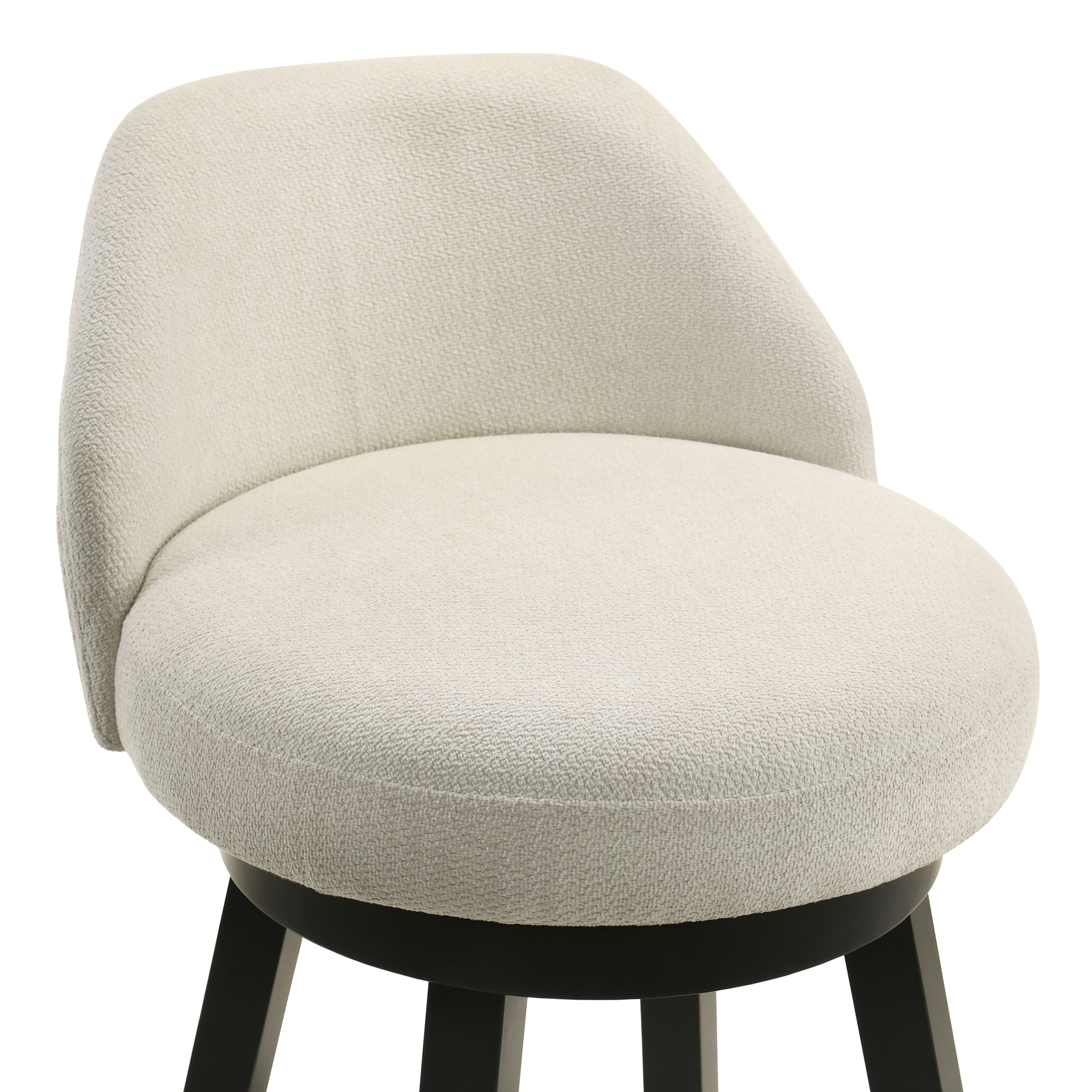 Armen Living Erika Low Curved-Back Swivel Barstool