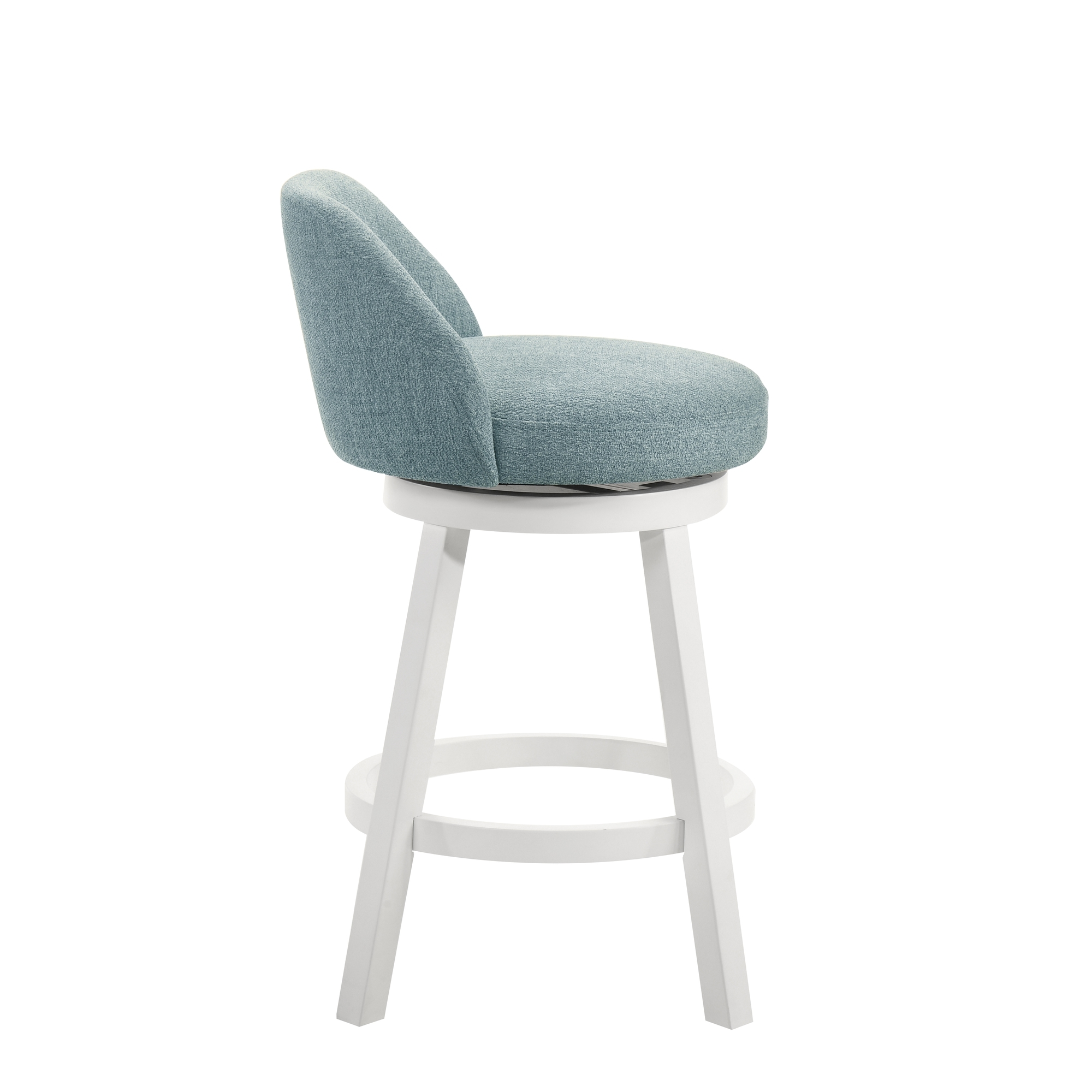 Armen Living Erika Low Curved-Back Swivel Counter Stool