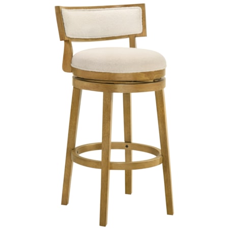 Upholstered Round Swivel Barstool