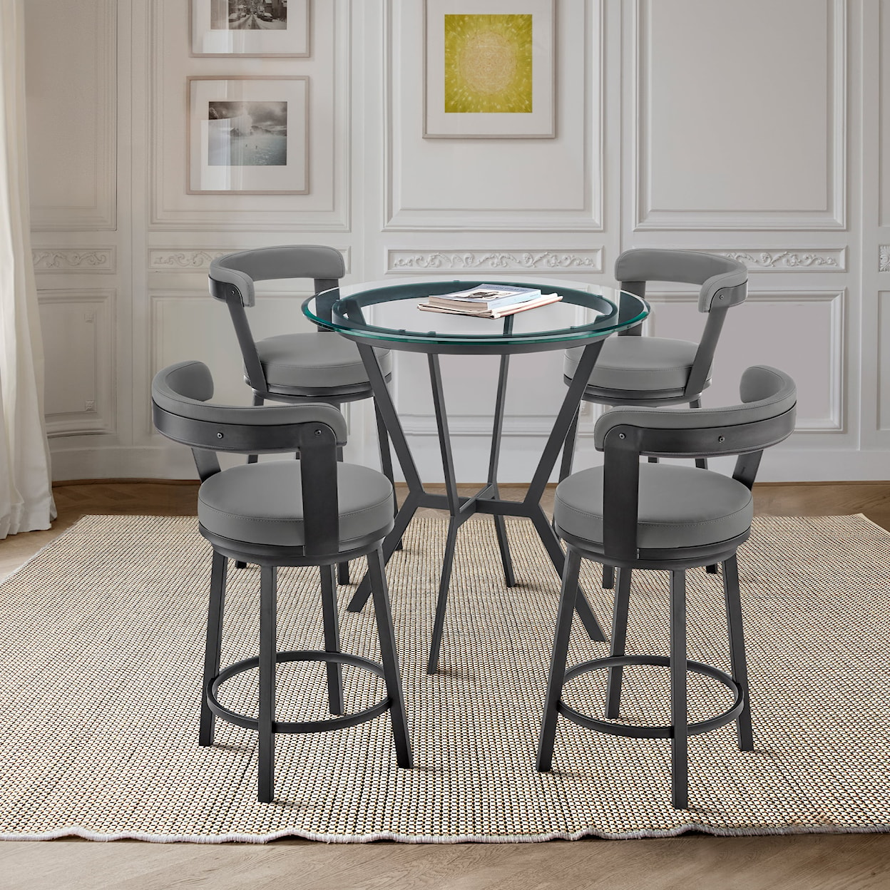 Armen Living Naomi & Bryant 5 PC Dining Set