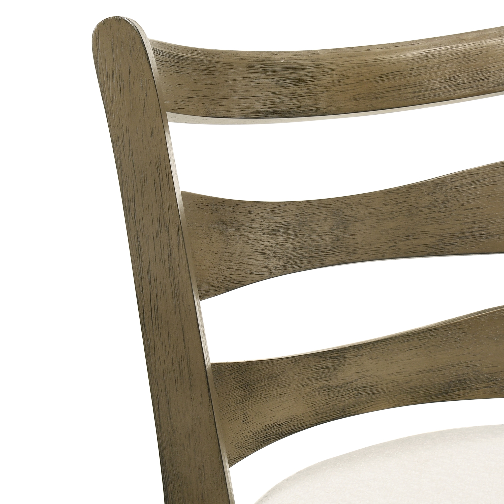 Armen Living Melindra Ladder-Back Upholstered Swivel Barstool
