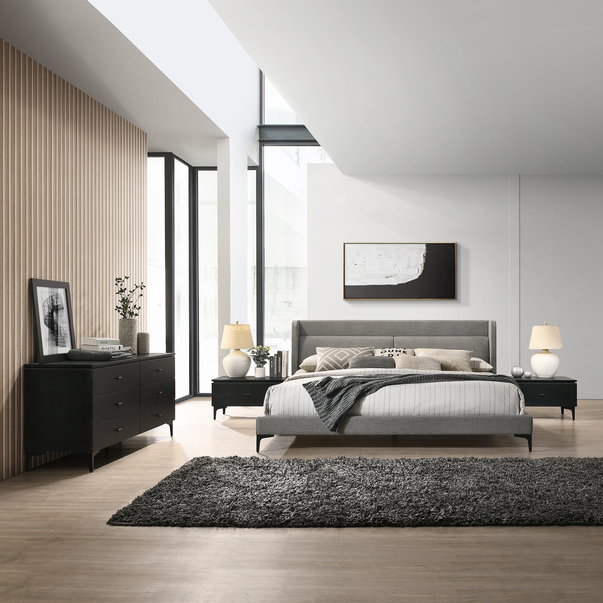 Armen Living Legend Bedroom 4-Piece Set