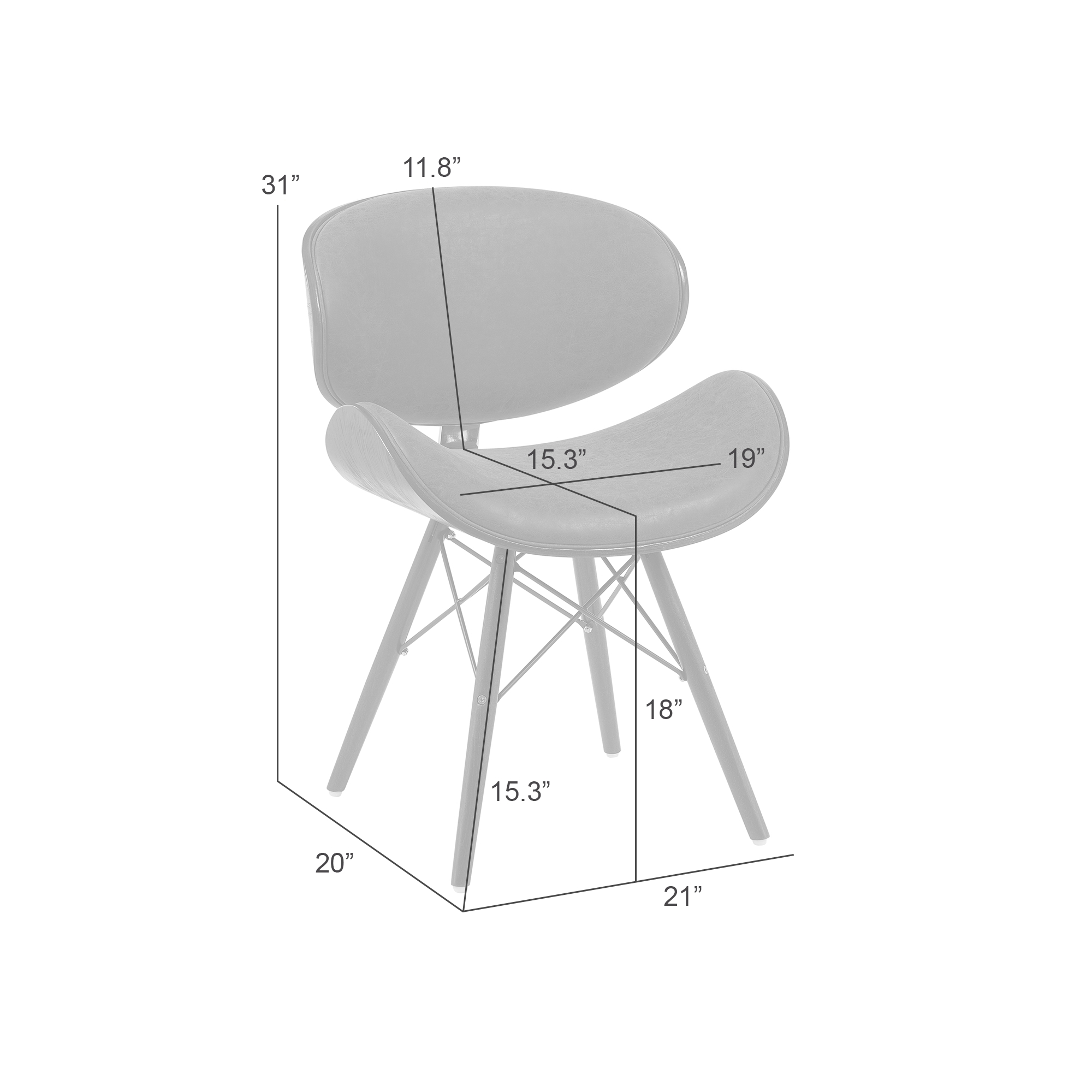 Armen Living Cassie Side Chair