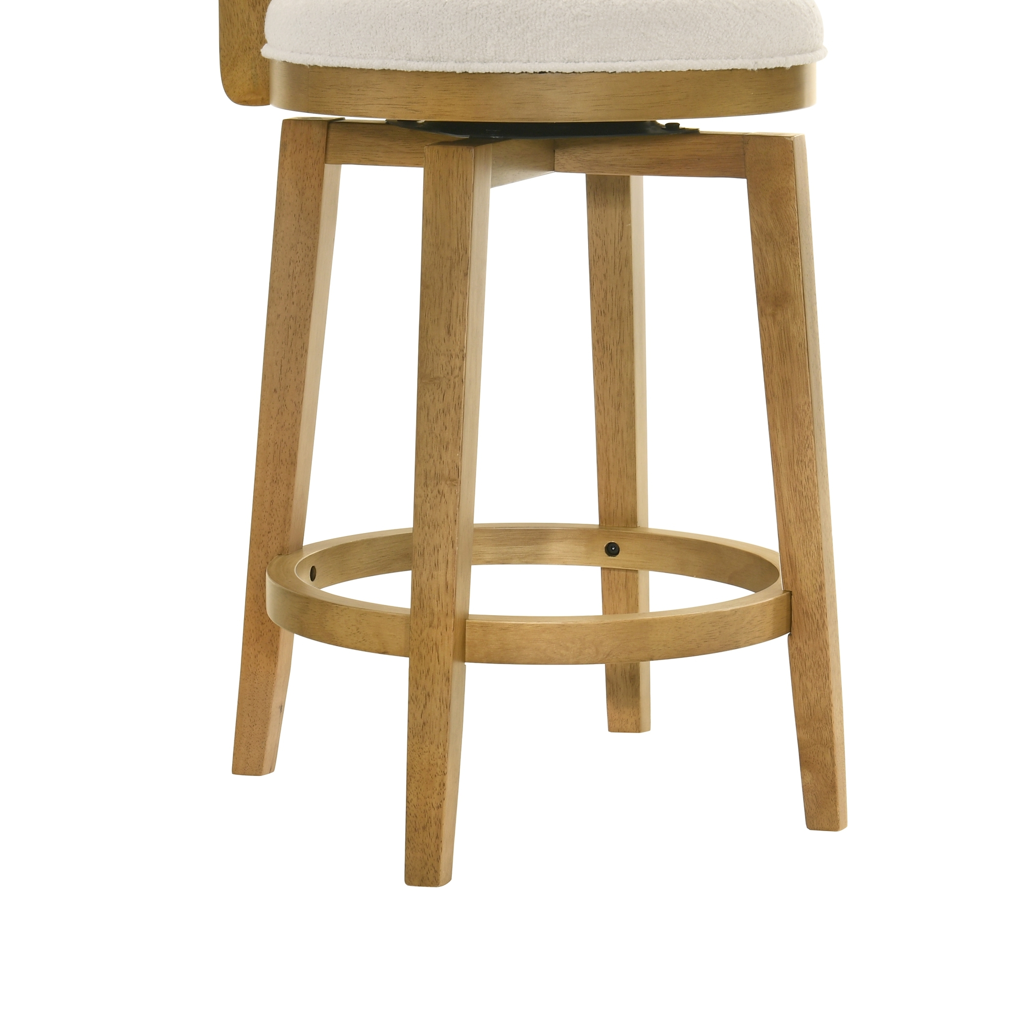 Armen Living Winsley Wooden Swivel Counter Stool w/Uph. Seat