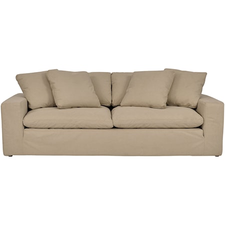 Brown 2-Cushion Sofa