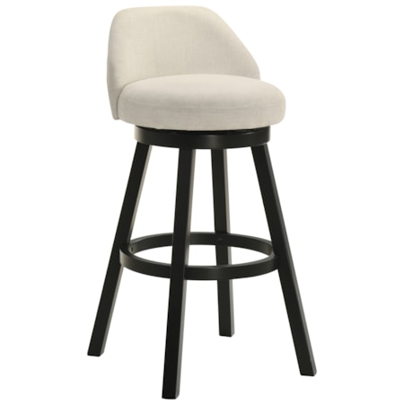 Low Curved-Back Swivel Barstool