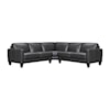 Armen Living Summit 3-Piece Leather Sectional