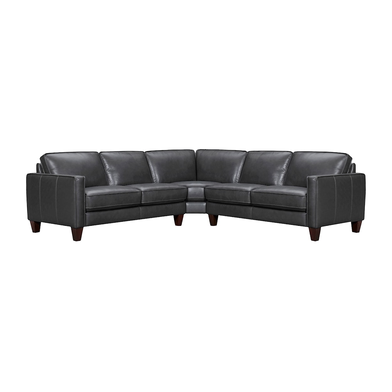 Armen Living Summit 3-Piece Leather Sectional