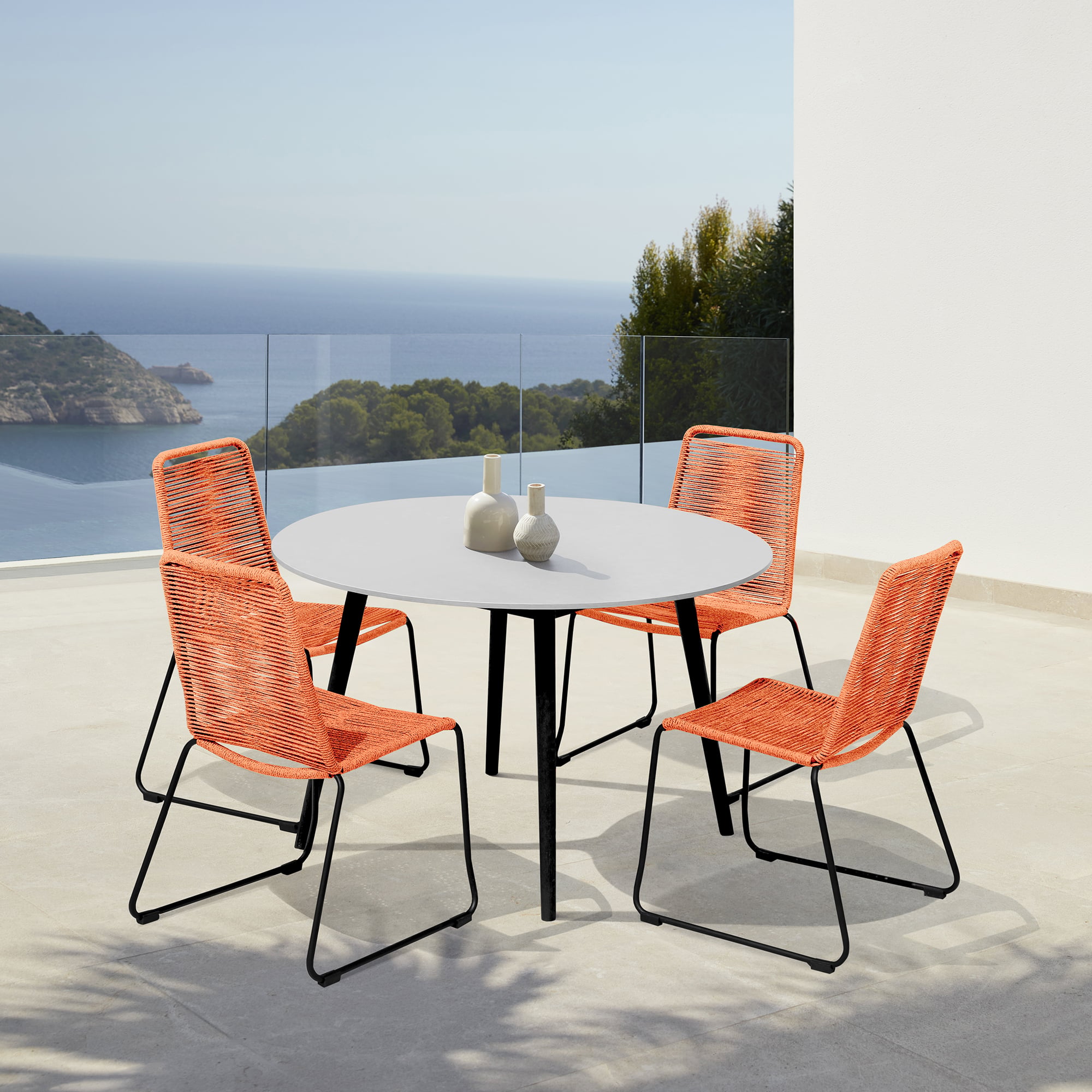 Armen Living Kylie / Shasta 5-Piece Outdoor Dining Set