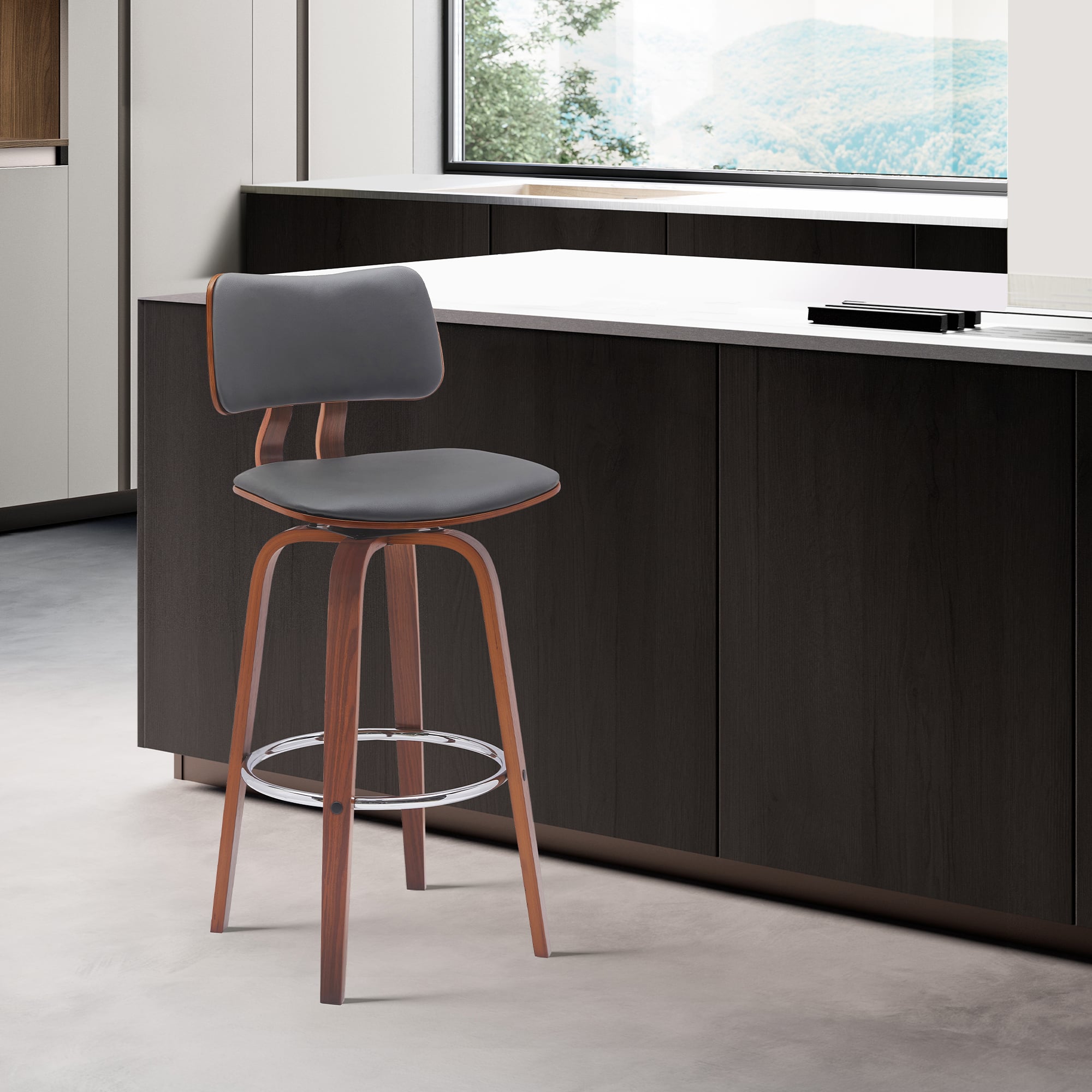 Armen Living Pico Counter-Height Swivel Stool