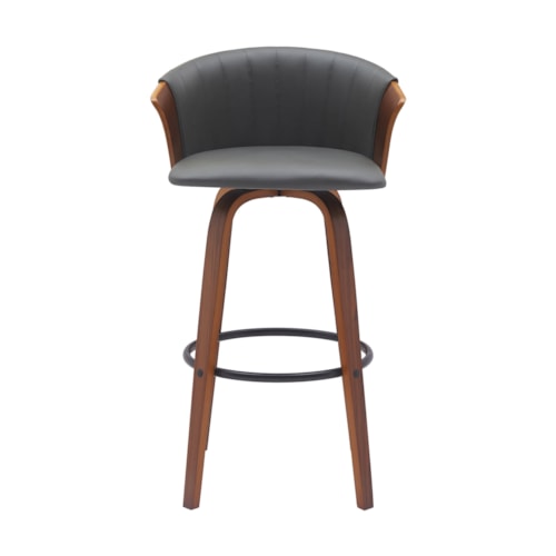 Contemporary Upholstered Swivel Bar Stool