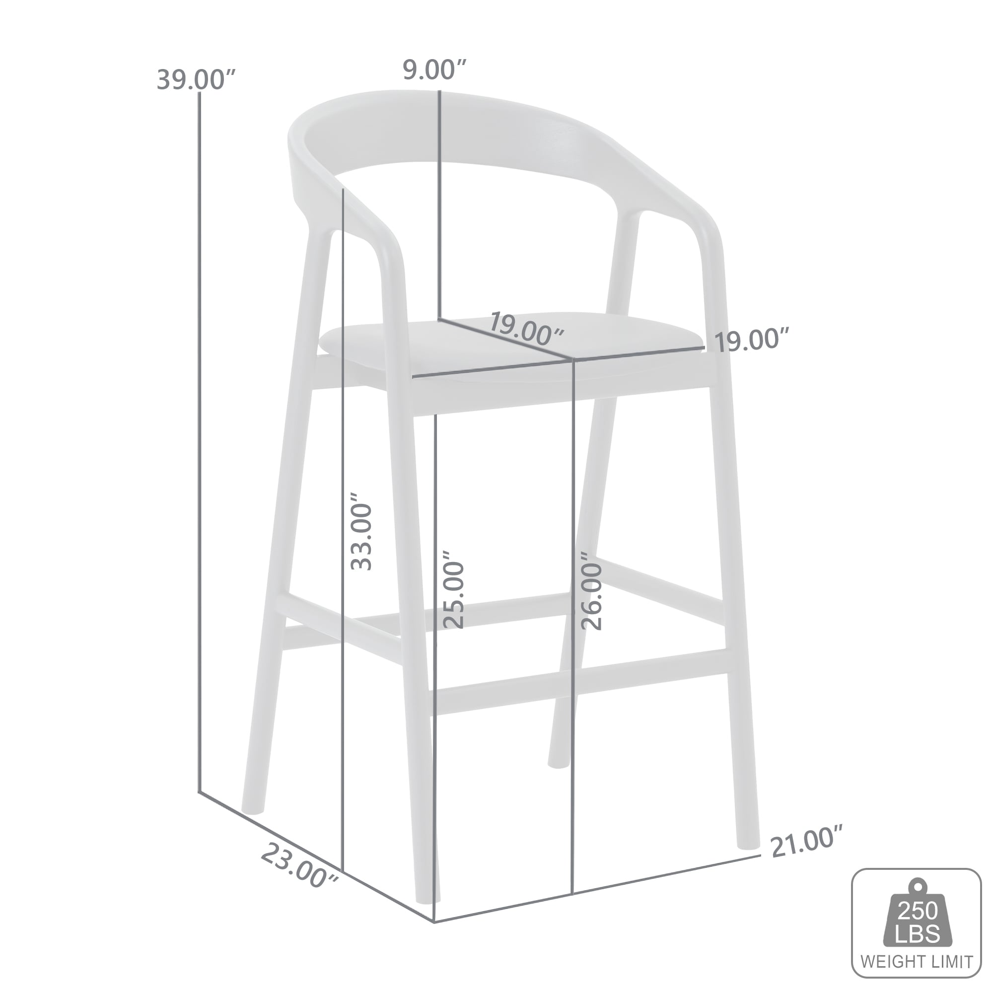 Armen Living Apache Counter-Height Dining Stool
