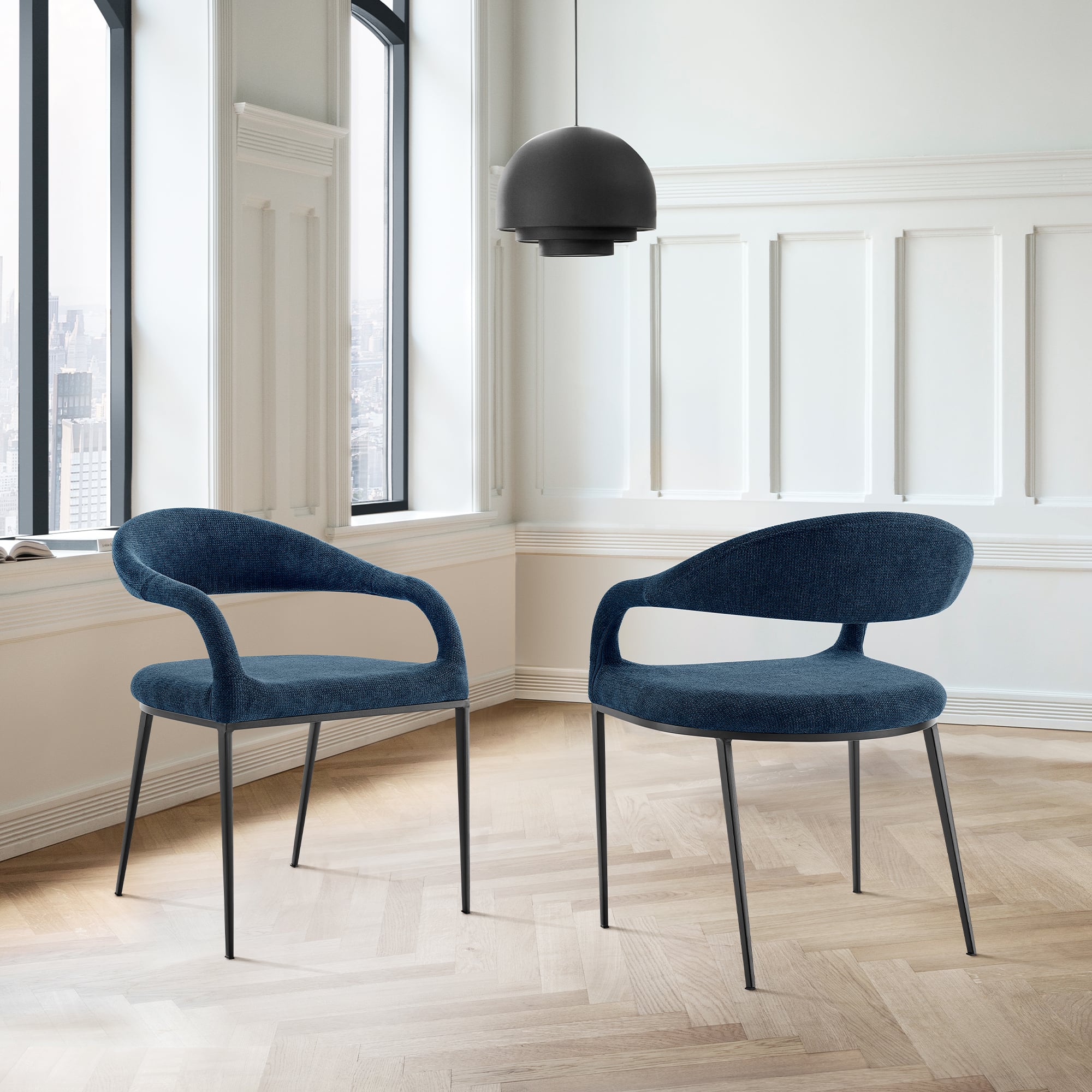 Armen Living Morgan Upholstered Dining Chairs