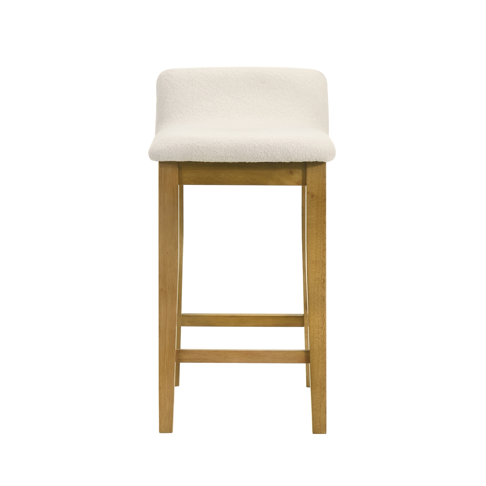 Upholstered Low-Back Fixed Counter Stool