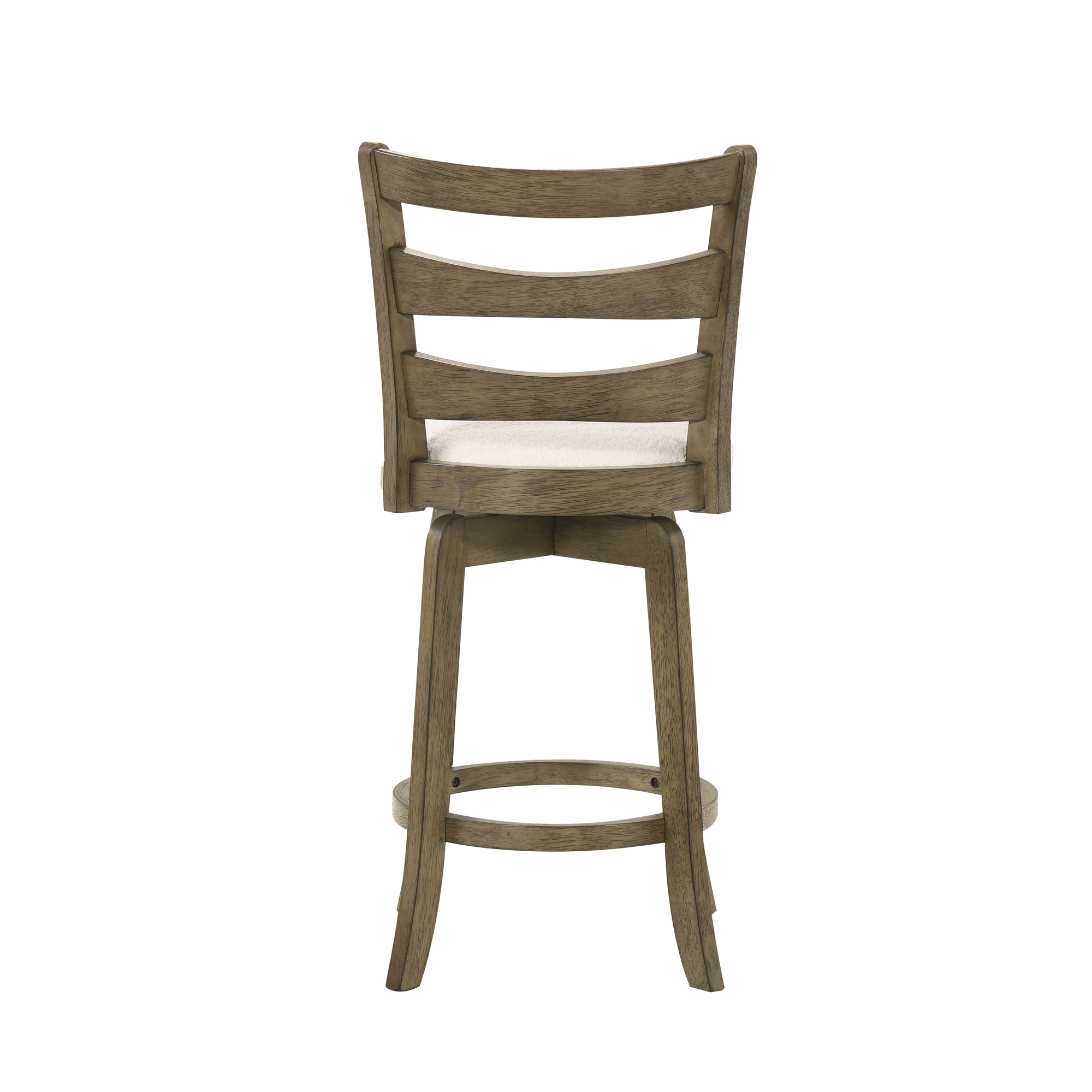 Armen Living Melindra Ladder-Back Upholstered Swivel Counter Stool