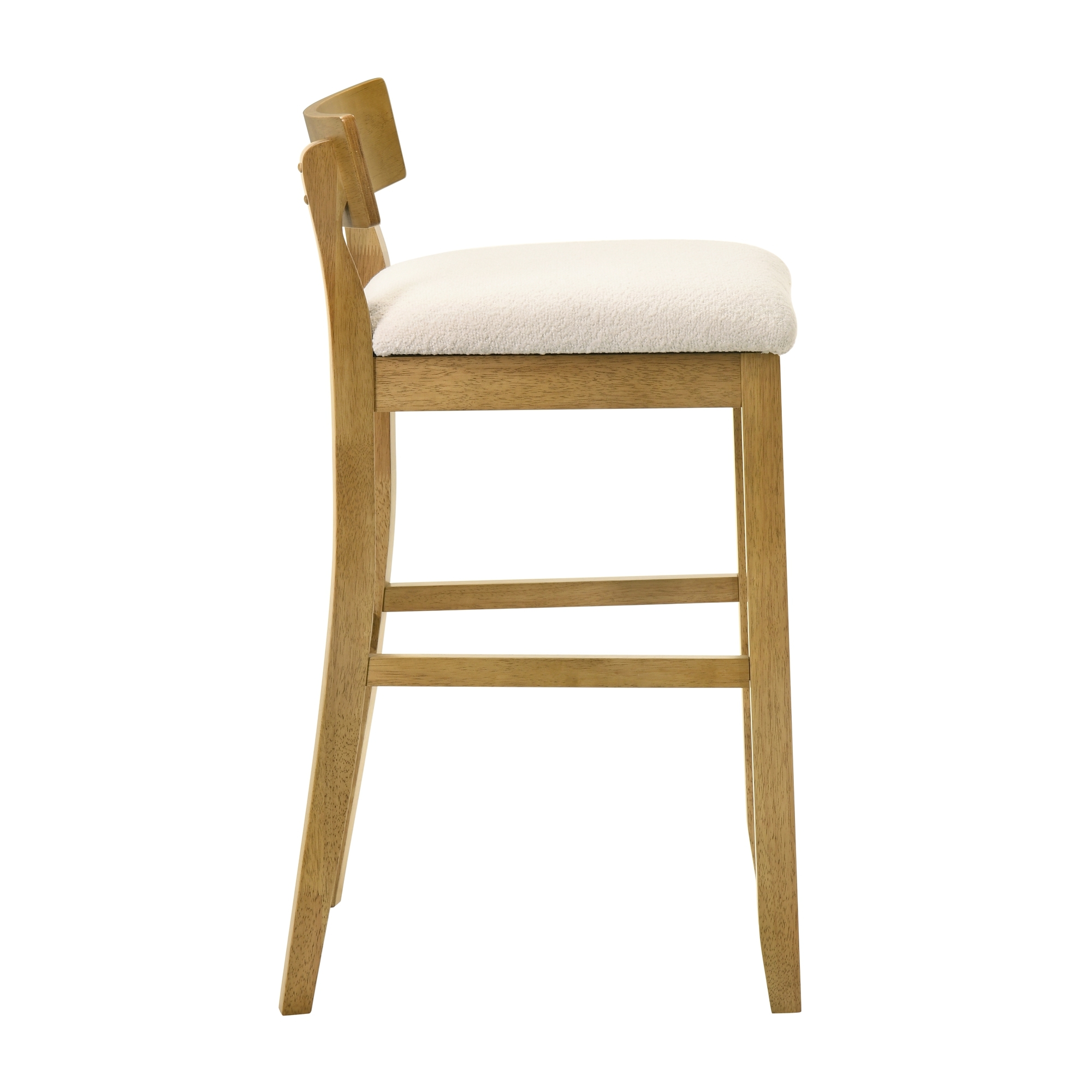 Upholstered Low-Back Fixed Barstool