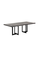 Armen Living Odet Contemporary Rectangular 87" Dining Table with Concrete Top