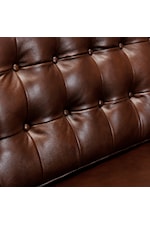 Armen Living Wesley Wesley Chestnut Genuine Leather Power Footrest Tuxedo Arm Accent Chair