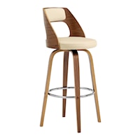 Contemporary Upholstered Swivel Counter Height Stool