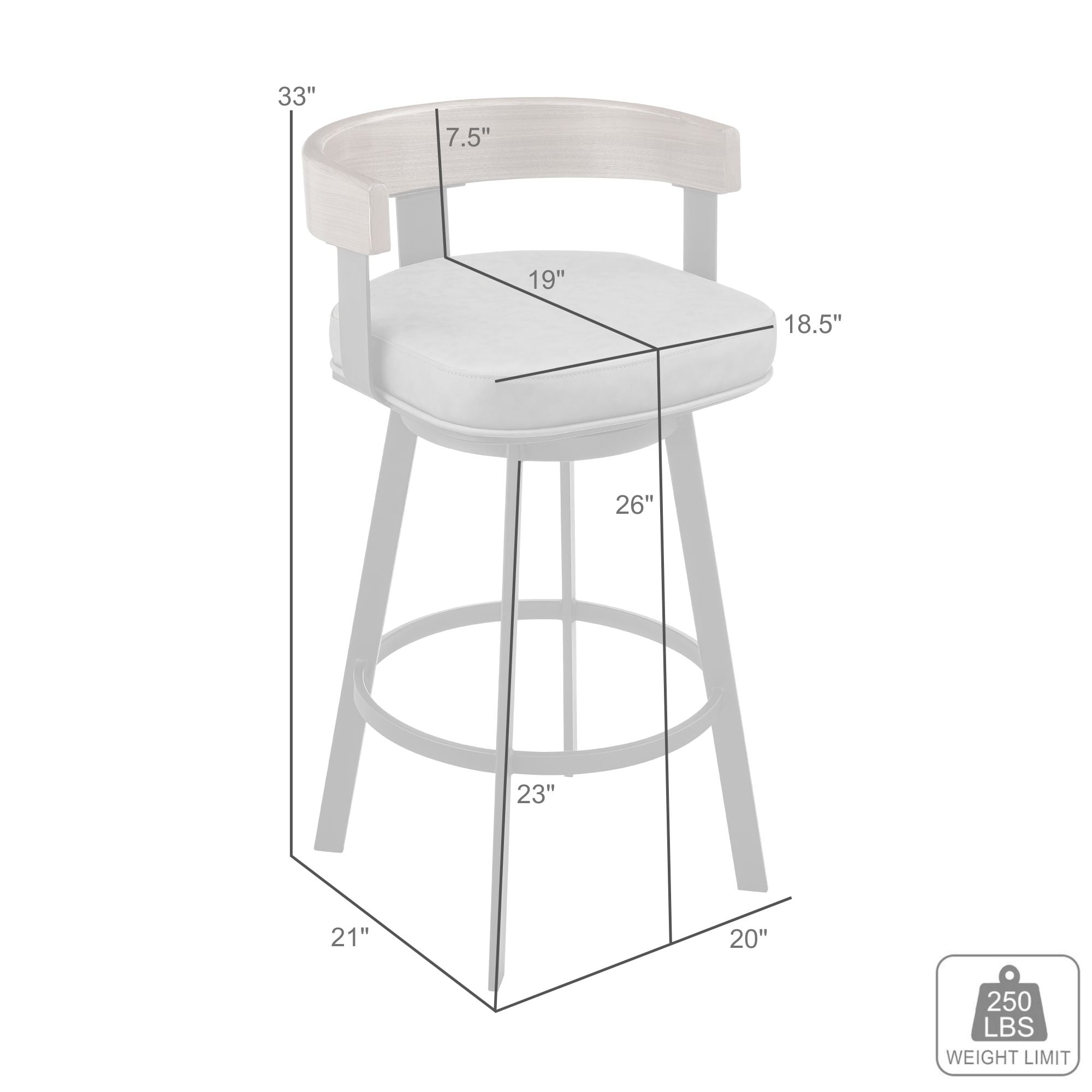 Armen Living Idris 26" Counter Stool