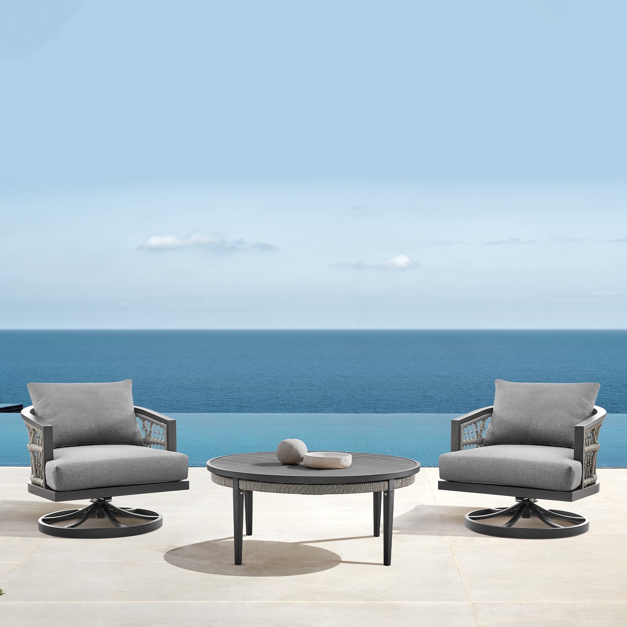Armen Living Zella Outdoor Seating Set