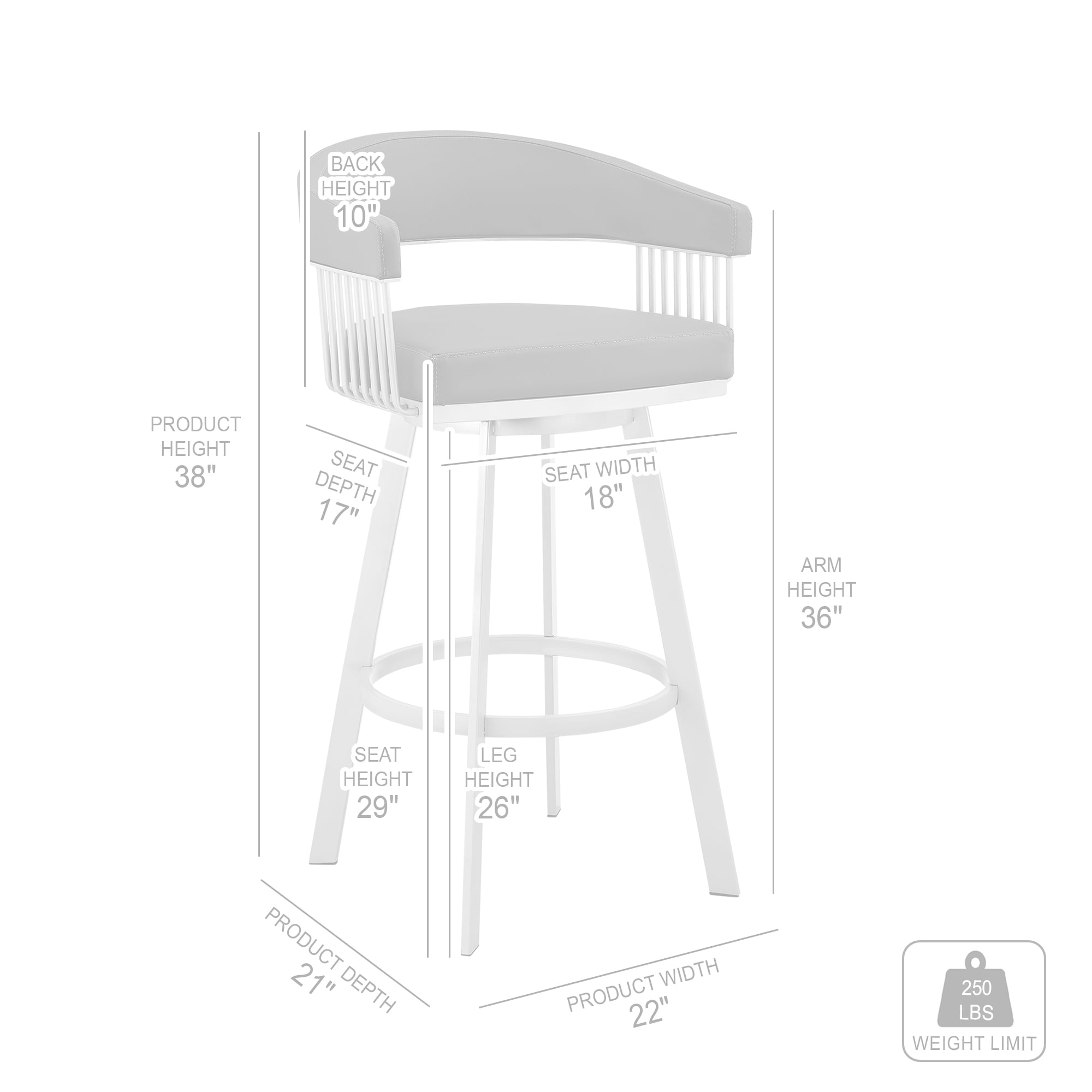 Armen Living Naomi & Chelsea 4 PC Dining Set