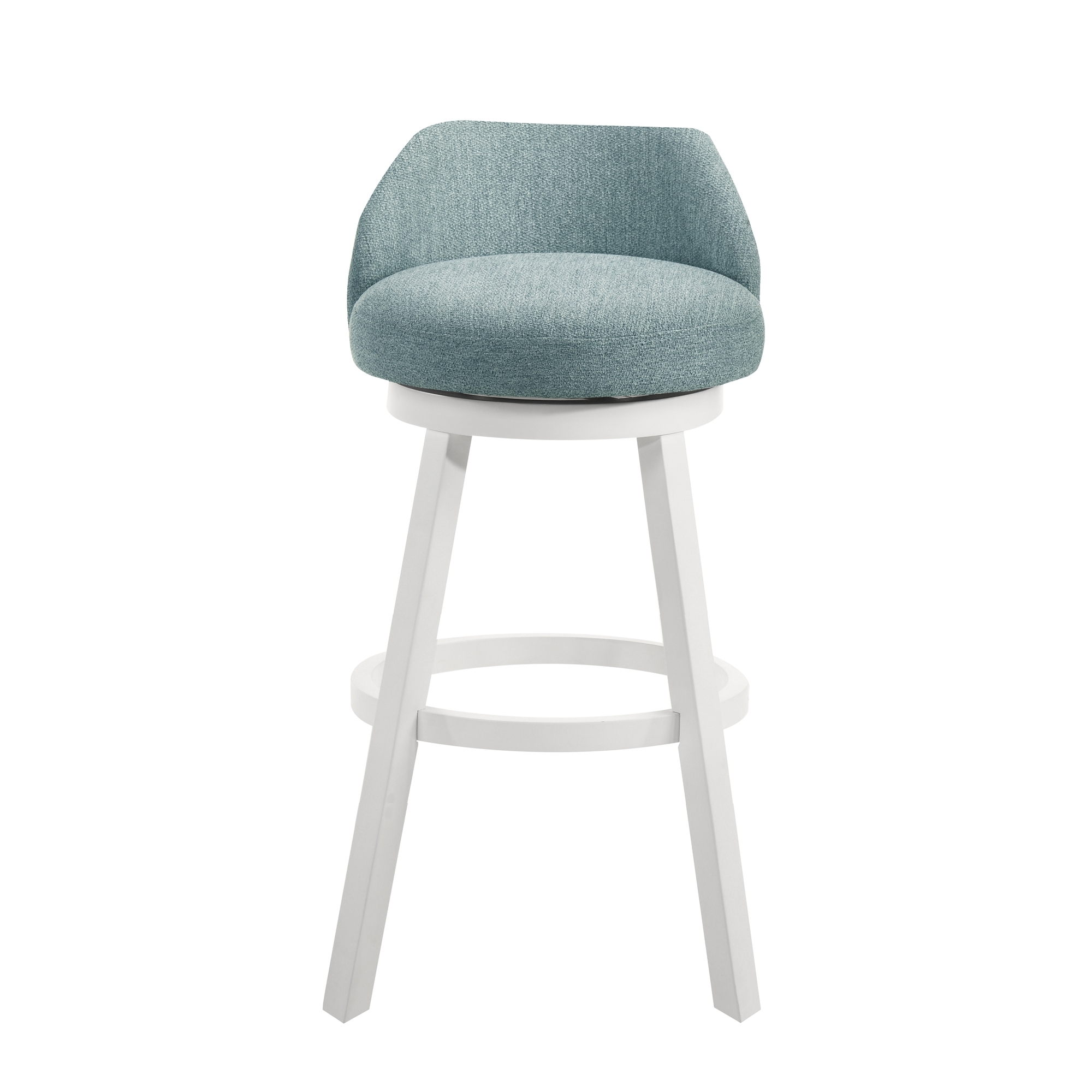 Low Curved-Back Swivel Barstool