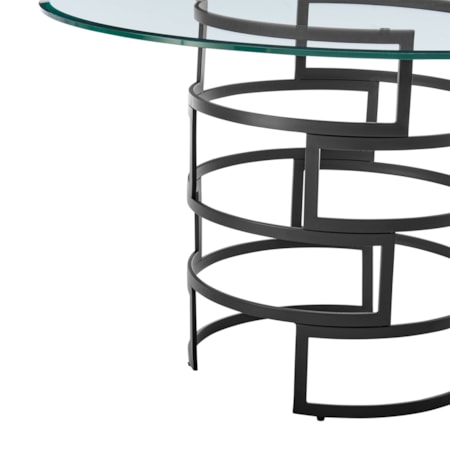 48&quot; Round Glass-Top Dining Table