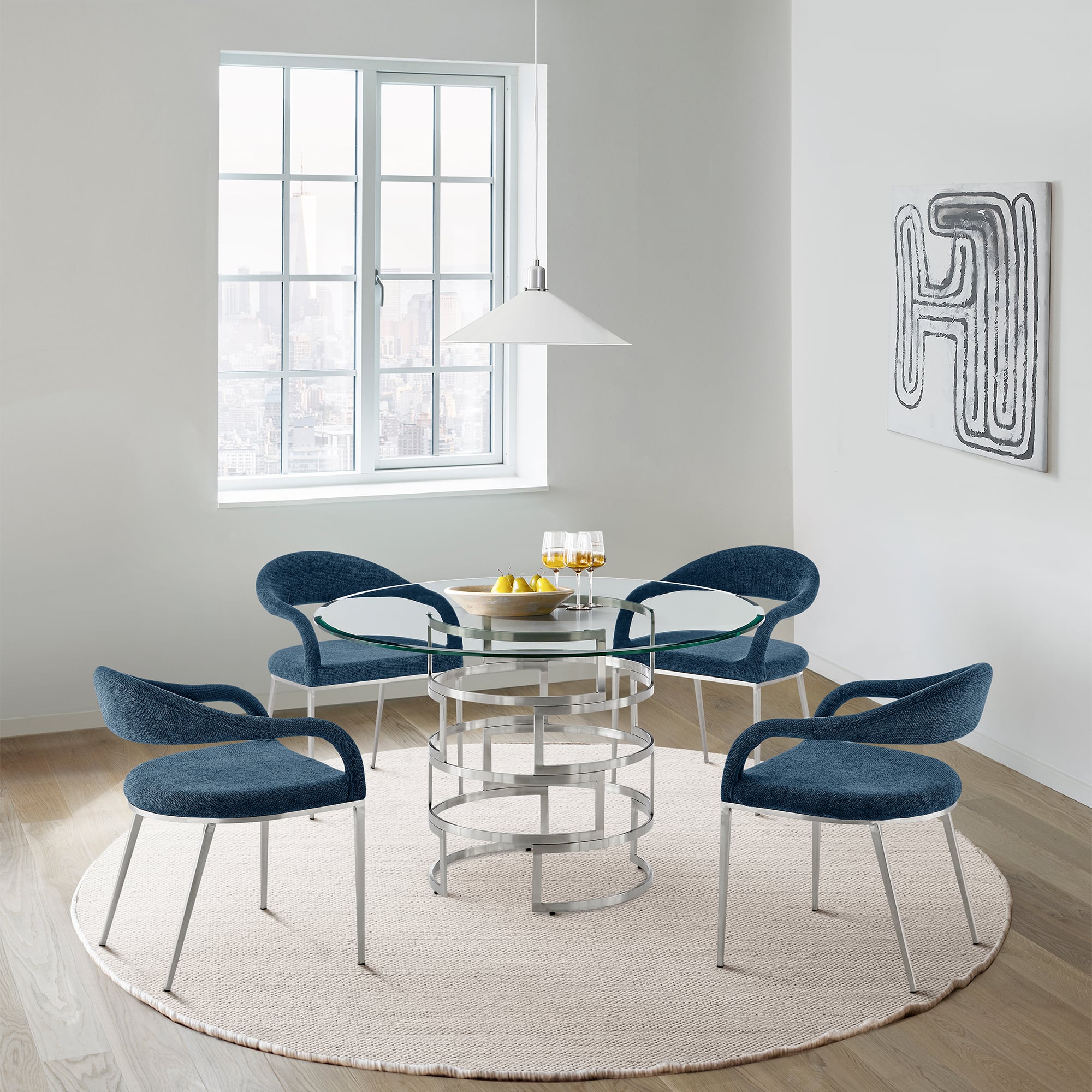 Armen Living Morgan Upholstered Dining Chairs
