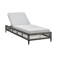 Contemporary Outdoor Adjustable Chaise Lounge Chair with Cushions