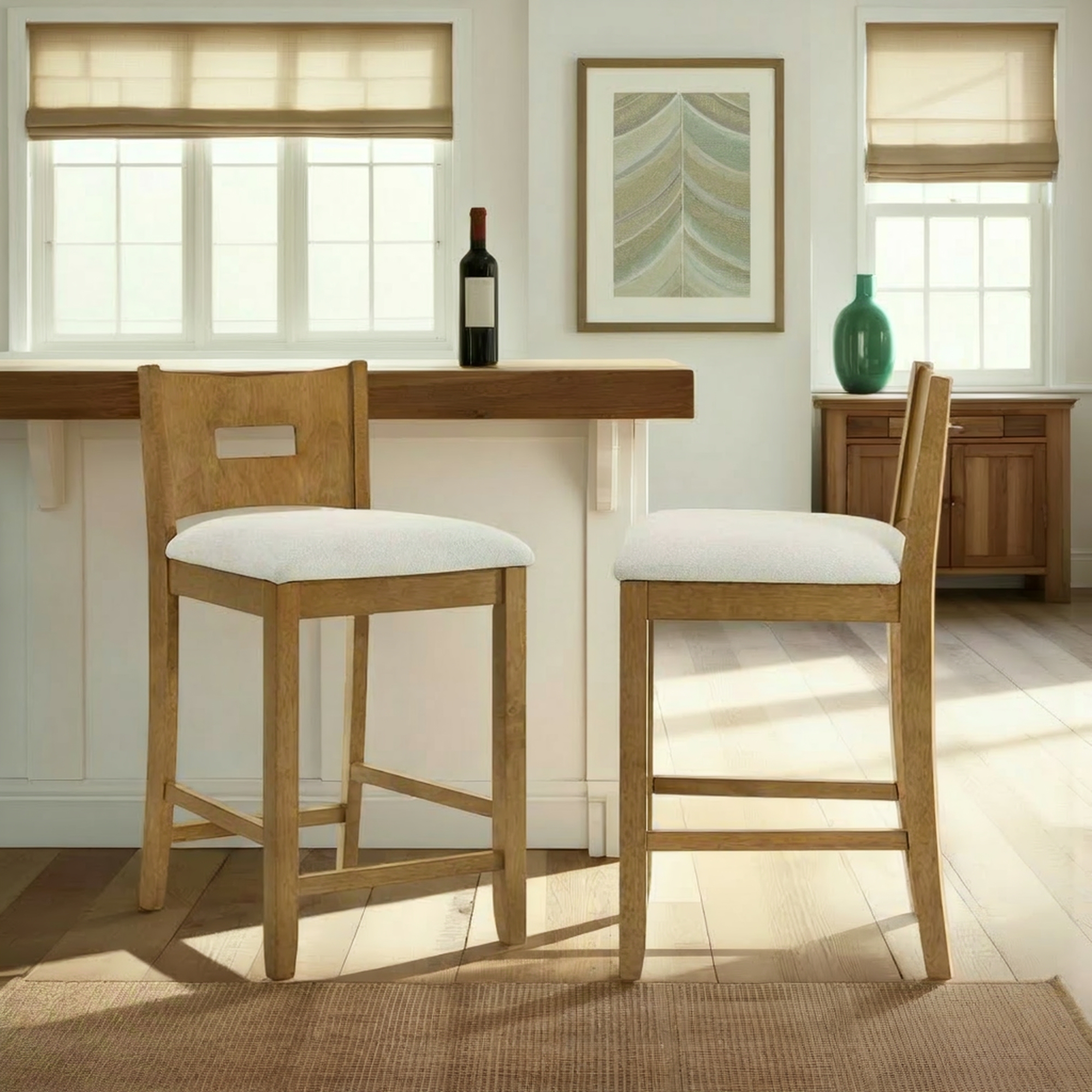 Armen Living Ren Upholstered Barstool