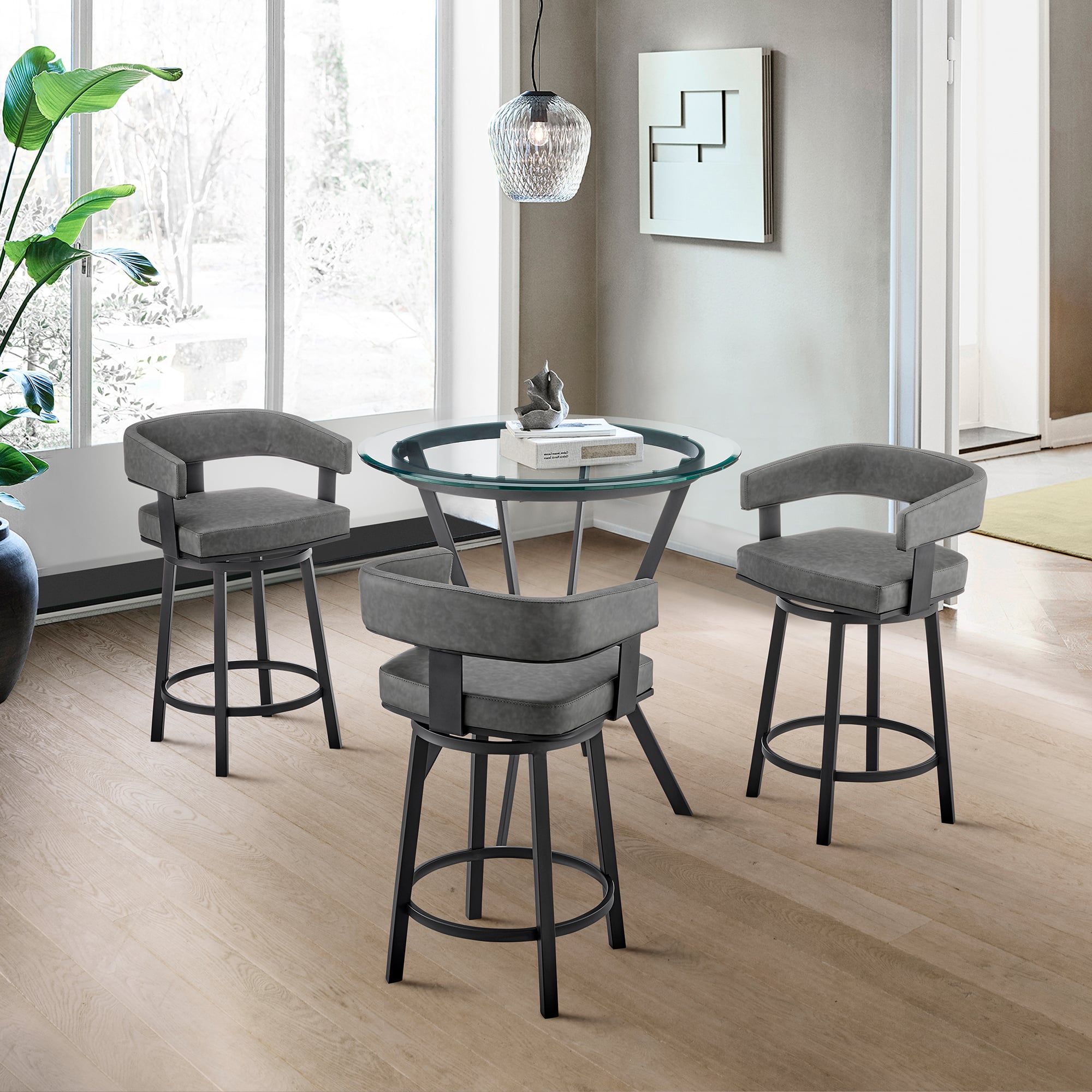 Armen Living Naomi & Lorin 4 PC Dining Set