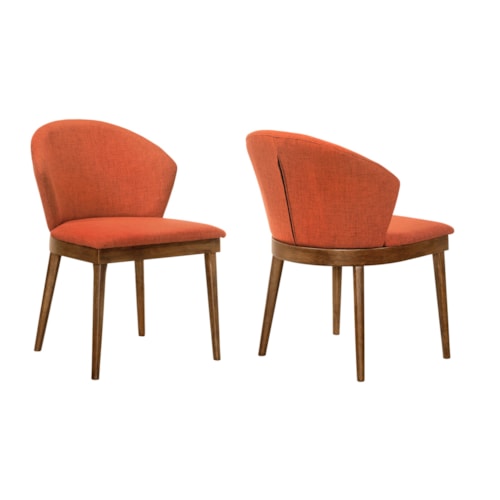 Set of 2 Contemporary Upholstered Side Chairs