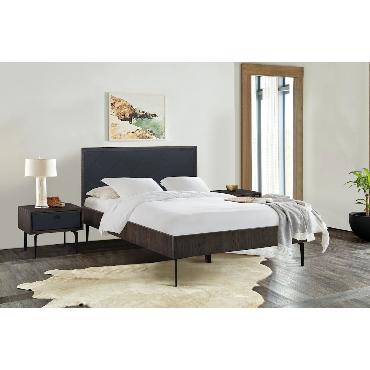 Armen Living Cross 3-Piece Queen Bedroom Set