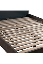 Armen Living Cross Contemporary Queen Platform Bed Frame with Metal Legs