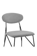 Armen Living Alice Set of 2 Contemporary Side Chairs with Minimalist Design