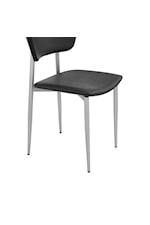 Armen Living Tori Tori Black Fabric and Metal Dining Room Chairs - Set of 2