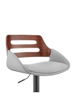 Armen Living Karter Contemporary Adjustable Height Swivel Bar Stool