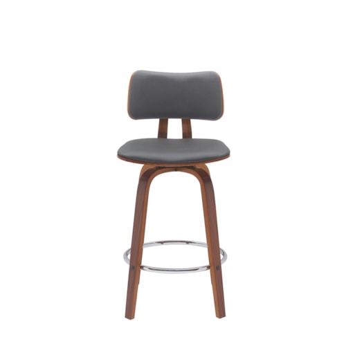 Contemporary Counter-Height Swivel Stool